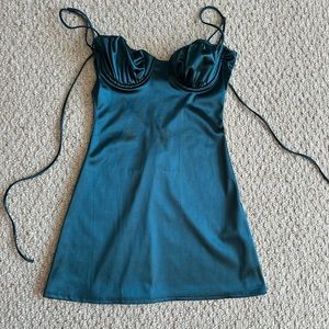 Lucy in the sky mini dress emerald green